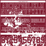 Custom Crimson White 3D Pattern Splash Authentic Football Jersey