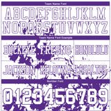Custom White Purple 3D Pattern Splash Authentic Football Jersey