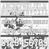 Custom White Steel Gray 3D Pattern Splash Authentic Football Jersey