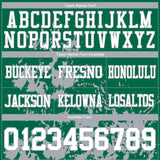 Custom Kelly Green White-Gray 3D Pattern Splash Authentic Football Jersey