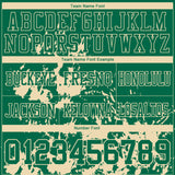 Custom Kelly Green Cream 3D Pattern Splash Authentic Football Jersey