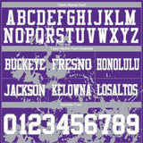 Custom Purple White-Gray 3D Pattern Splash Authentic Football Jersey