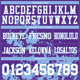 Custom Purple White-Light Blue 3D Pattern Splash Authentic Football Jersey