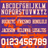 Custom Purple White-Orange 3D Pattern Splash Authentic Football Jersey
