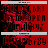 Custom Red Black 3D Skull Gothic Splash Vintage Grunge Art Sports Pullover Sweatshirt Hoodie