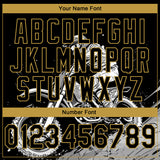 Custom Stitched Black Old Gold 3D Pattern Design Motorcycle Motocross Racing Sports Pullover Sweatshirt Hoodie