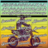 Custom Stitched Green White Yellow Brown-Black 3D Pattern Design Motorcycle Motocross Racing Sports Pullover Sweatshirt Hoodie