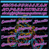 Custom Stitched Black Hot Pink-Sky Blue 3D Pattern Design Motorcycle Motocross Racing Sports Pullover Sweatshirt Hoodie
