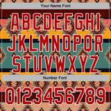 Custom Stitched Brown Red-White 3D Pattern Design Tribal Ethnic Native American Sports Pullover Sweatshirt Hoodie