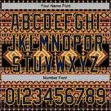 Custom Stitched Black Navy-Gold 3D Pattern Design Tribal Ethnic Native American Sports Pullover Sweatshirt Hoodie