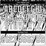 Custom Stitched White Black 3D Pattern Design Splash Grunge Art Sports Pullover Sweatshirt Hoodie