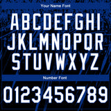 Custom Stitched Black White-Royal 3D Pattern Design Splash Grunge Art Sports Pullover Sweatshirt Hoodie