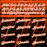 Custom Stitched Black White-Orange 3D Pattern Design Splash Grunge Art Sports Pullover Sweatshirt Hoodie