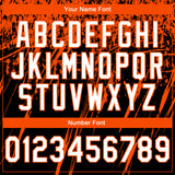 Custom Stitched Black White-Orange 3D Pattern Design Splash Grunge Art Sports Pullover Sweatshirt Hoodie