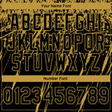 Custom Stitched Black Old Gold 3D Pattern Design Splash Grunge Art Sports Pullover Sweatshirt Hoodie