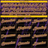 Custom Stitched Black Purple-Yellow 3D Pattern Design Splash Grunge Art Sports Pullover Sweatshirt Hoodie