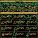 Custom Stitched Black Kelly Green-Old Gold 3D Pattern Design Splash Grunge Art Sports Pullover Sweatshirt Hoodie