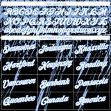 Custom Stitched Black White-Light Blue 3D Pattern Design Splash Grunge Art Sports Pullover Sweatshirt Hoodie