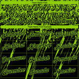 Custom Stitched Black Neon Green 3D Pattern Design Splash Grunge Art Sports Pullover Sweatshirt Hoodie
