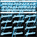 Custom Stitched Black White-Sky Blue 3D Pattern Design Splash Grunge Art Sports Pullover Sweatshirt Hoodie