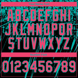 Custom Stitched Black Neon Pink-Aqua 3D Pattern Design Splash Grunge Art Sports Pullover Sweatshirt Hoodie