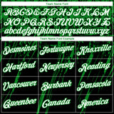 Custom Stitched Black White-Grass Green 3D Pattern Design Splash Grunge Art Sports Pullover Sweatshirt Hoodie