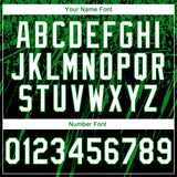 Custom Stitched Black White-Grass Green 3D Pattern Design Splash Grunge Art Sports Pullover Sweatshirt Hoodie