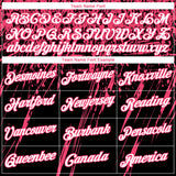 Custom Stitched Black White-Neon Pink 3D Pattern Design Splash Grunge Art Sports Pullover Sweatshirt Hoodie