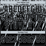 Custom Stitched Black Silver 3D Pattern Design Splash Grunge Art Sports Pullover Sweatshirt Hoodie