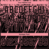 Custom Stitched Black Medium Pink 3D Pattern Design Splash Grunge Art Sports Pullover Sweatshirt Hoodie