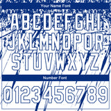 Custom Stitched White Royal 3D Pattern Design Splash Grunge Art Sports Pullover Sweatshirt Hoodie