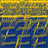 Custom Stitched Royal Yellow 3D Pattern Design Splash Grunge Art Sports Pullover Sweatshirt Hoodie