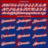 Custom Stitched Royal White-Red 3D Pattern Design Splash Grunge Art Sports Pullover Sweatshirt Hoodie