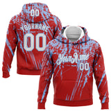 Custom Stitched Red White-Light Blue 3D Pattern Design Splash Grunge Art Sports Pullover Sweatshirt Hoodie