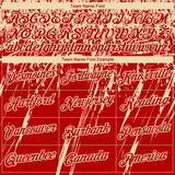 Custom Stitched Red Cream 3D Pattern Design Splash Grunge Art Sports Pullover Sweatshirt Hoodie