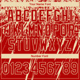 Custom Stitched Red Cream 3D Pattern Design Splash Grunge Art Sports Pullover Sweatshirt Hoodie