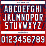 Custom Stitched Red White-Navy 3D Pattern Design Splash Grunge Art Sports Pullover Sweatshirt Hoodie