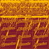 Custom Stitched Crimson Gold 3D Pattern Design Splash Grunge Art Sports Pullover Sweatshirt Hoodie