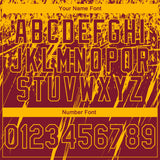 Custom Stitched Crimson Gold 3D Pattern Design Splash Grunge Art Sports Pullover Sweatshirt Hoodie