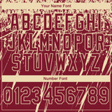 Custom Stitched Crimson Cream 3D Pattern Design Splash Grunge Art Sports Pullover Sweatshirt Hoodie