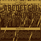 Custom Stitched Brown Old Gold 3D Pattern Design Splash Grunge Art Sports Pullover Sweatshirt Hoodie