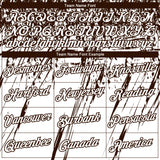 Custom Stitched White Brown 3D Pattern Design Splash Grunge Art Sports Pullover Sweatshirt Hoodie