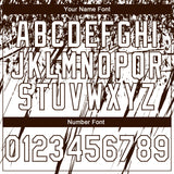 Custom Stitched White Brown 3D Pattern Design Splash Grunge Art Sports Pullover Sweatshirt Hoodie