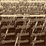 Custom Stitched Brown Cream 3D Pattern Design Splash Grunge Art Sports Pullover Sweatshirt Hoodie