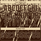 Custom Stitched Brown Cream 3D Pattern Design Splash Grunge Art Sports Pullover Sweatshirt Hoodie