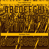 Custom Stitched Brown Gold 3D Pattern Design Splash Grunge Art Sports Pullover Sweatshirt Hoodie