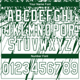 Custom Stitched White Green 3D Pattern Design Splash Grunge Art Sports Pullover Sweatshirt Hoodie