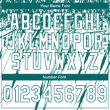 Custom Stitched White Teal 3D Pattern Design Splash Grunge Art Sports Pullover Sweatshirt Hoodie