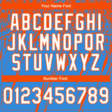 Custom Stitched Powder Blue White-Orange 3D Pattern Design Splash Grunge Art Sports Pullover Sweatshirt Hoodie