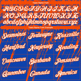 Custom Stitched Thunder Blue White-Orange 3D Pattern Design Splash Grunge Art Sports Pullover Sweatshirt Hoodie